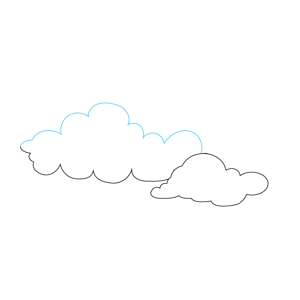 How to Draw Clouds Step by Step Step  4