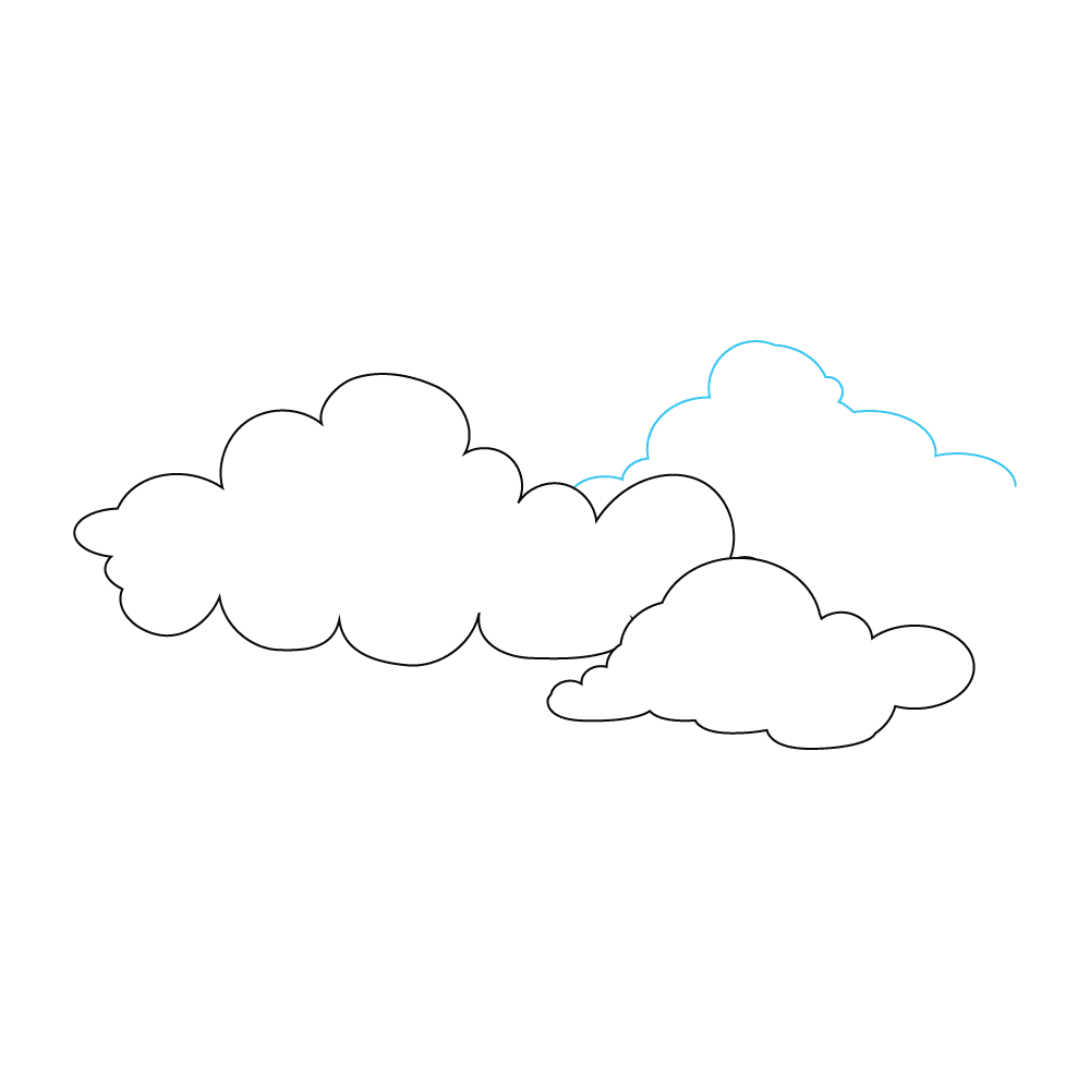 How to Draw Clouds Step by Step Step  5