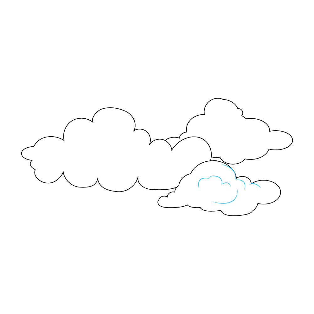 How to Draw Clouds Step by Step Step  7