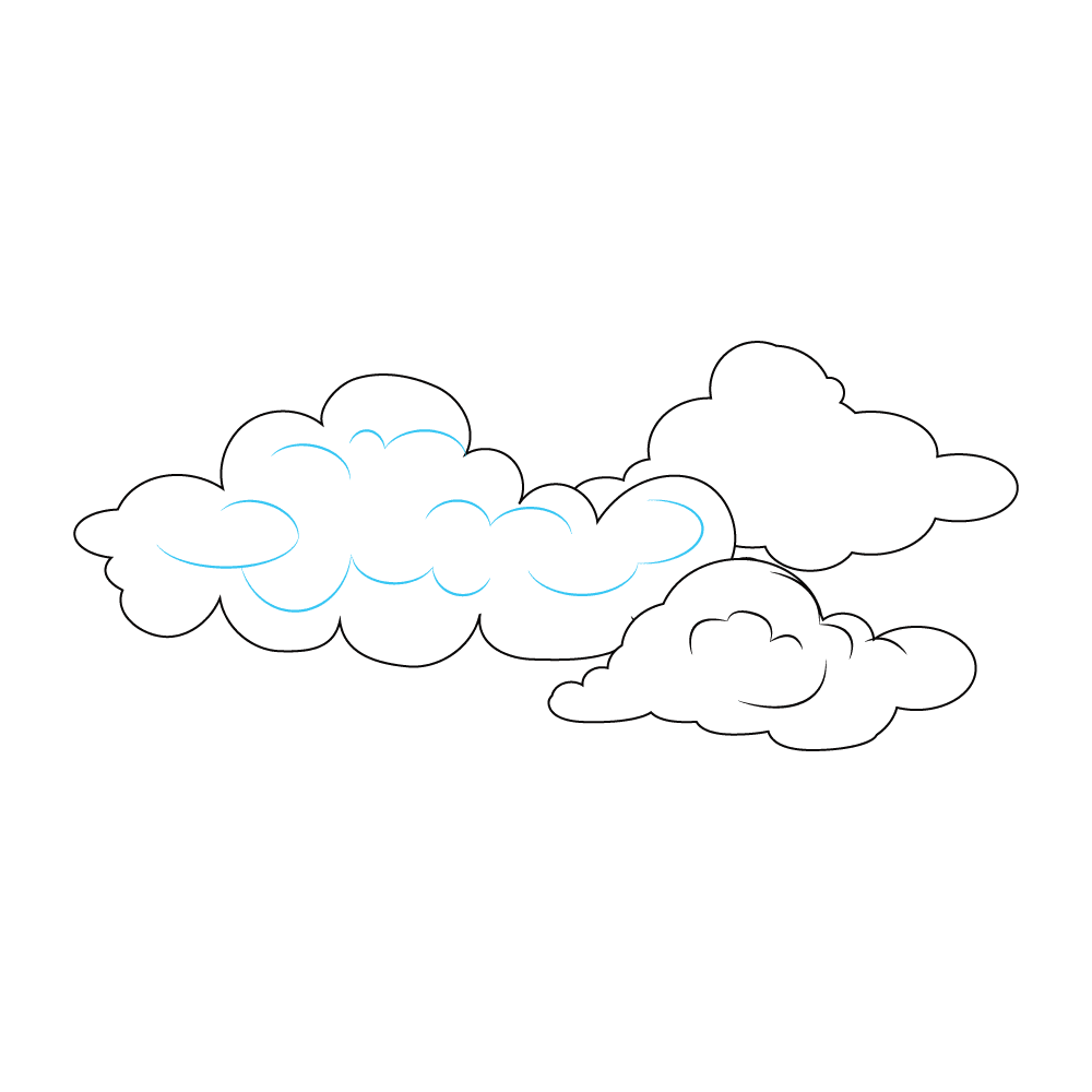 How to Draw Clouds Step by Step Step  8