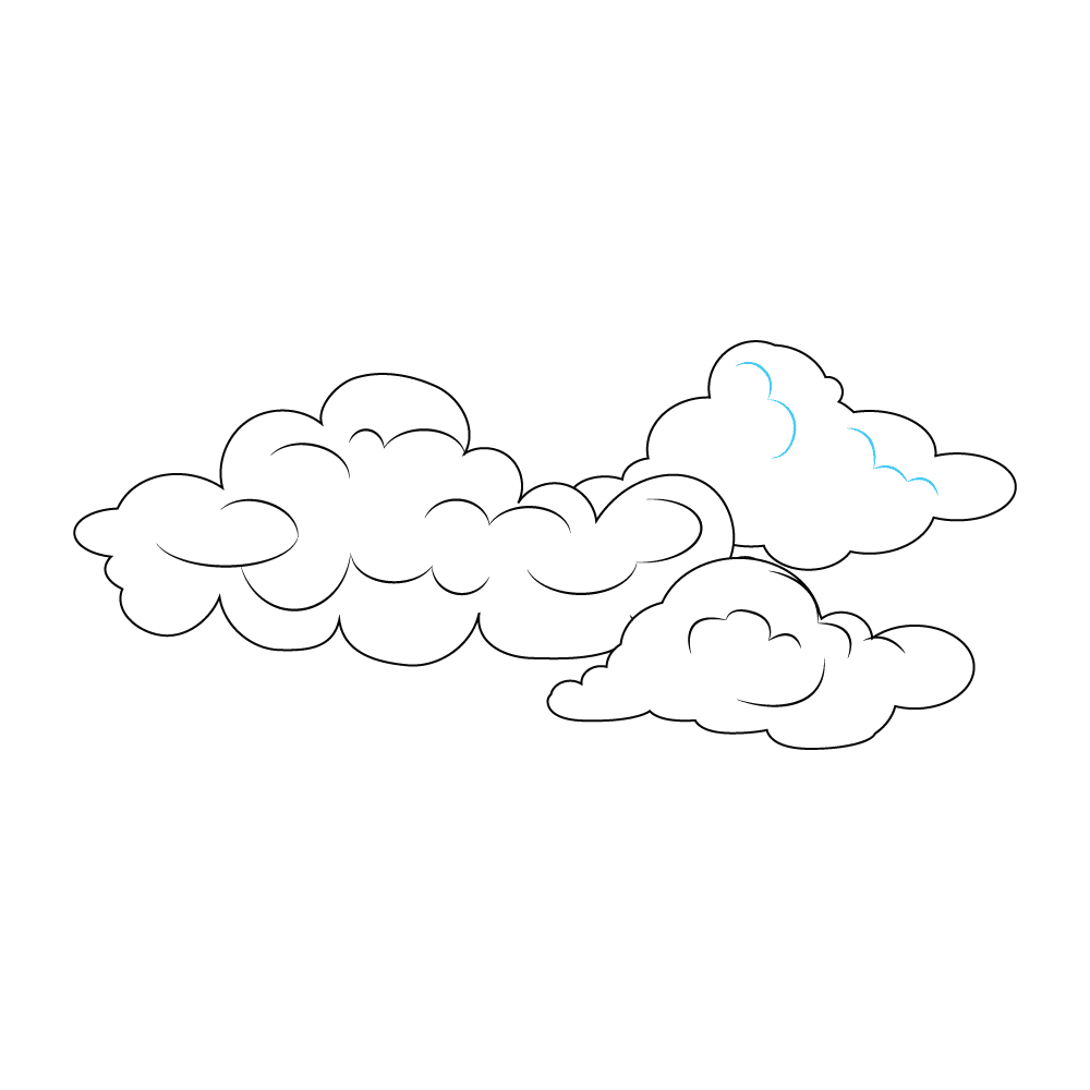How to Draw Clouds Step by Step Step  9