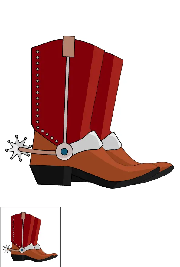 How to Draw Cowboy Boots Step by Step Printable