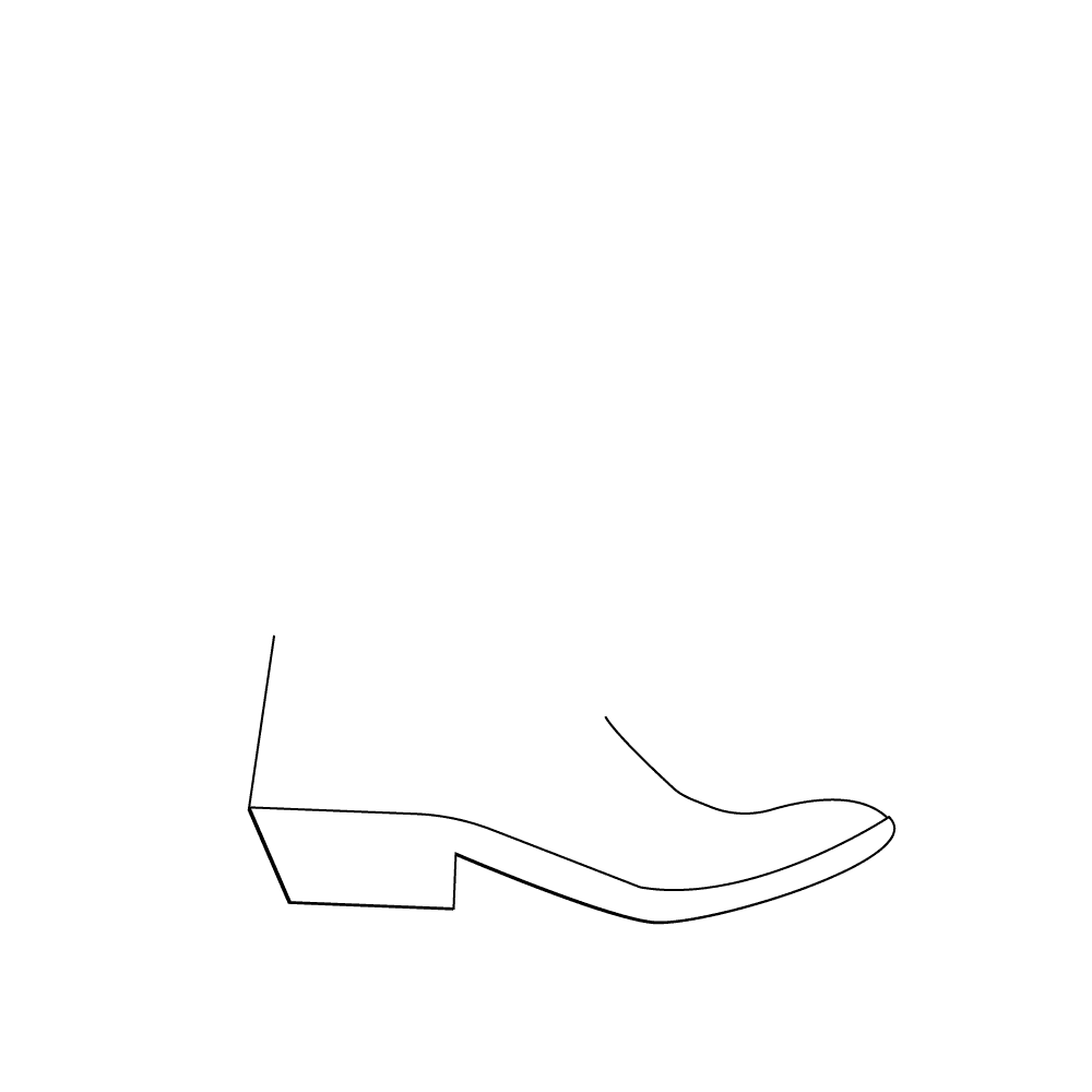 How to Draw Cowboy Boots Step by Step Step  1