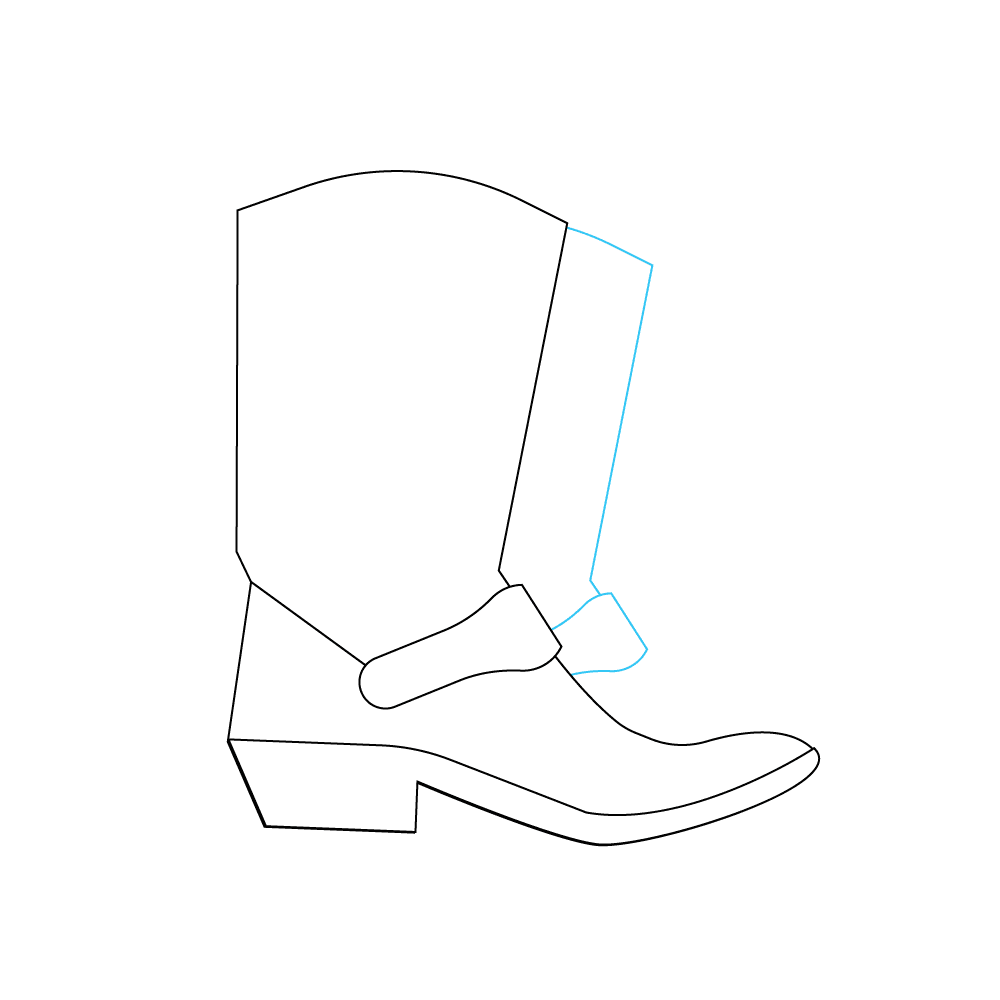 How to Draw Cowboy Boots Step by Step