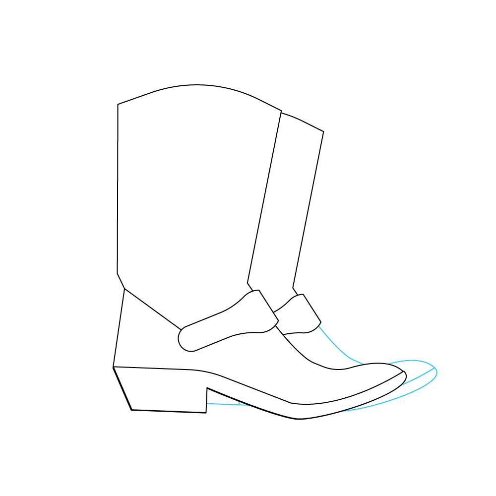 How to Draw Cowboy Boots Step by Step Step  4