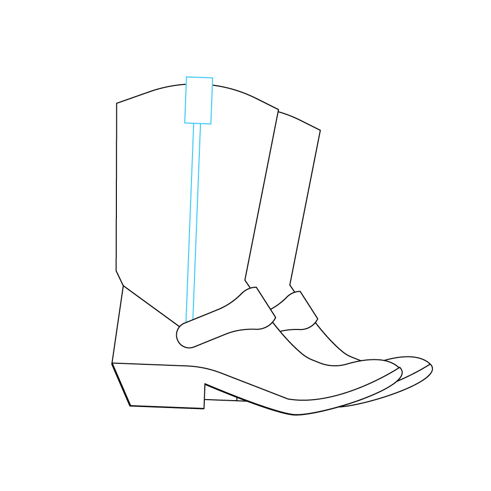 How to Draw Cowboy Boots Step by Step Step  5