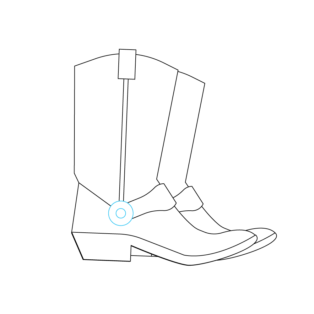 How to Draw Cowboy Boots Step by Step Step  6