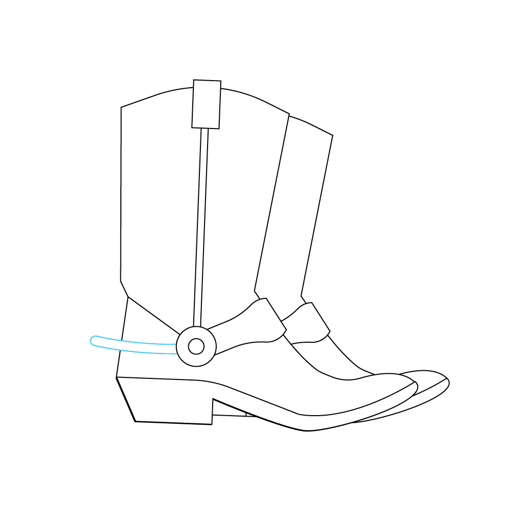 How to Draw Cowboy Boots Step by Step Step  7