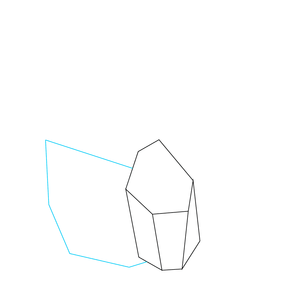 How to Draw Crystals Step by Step Step  3
