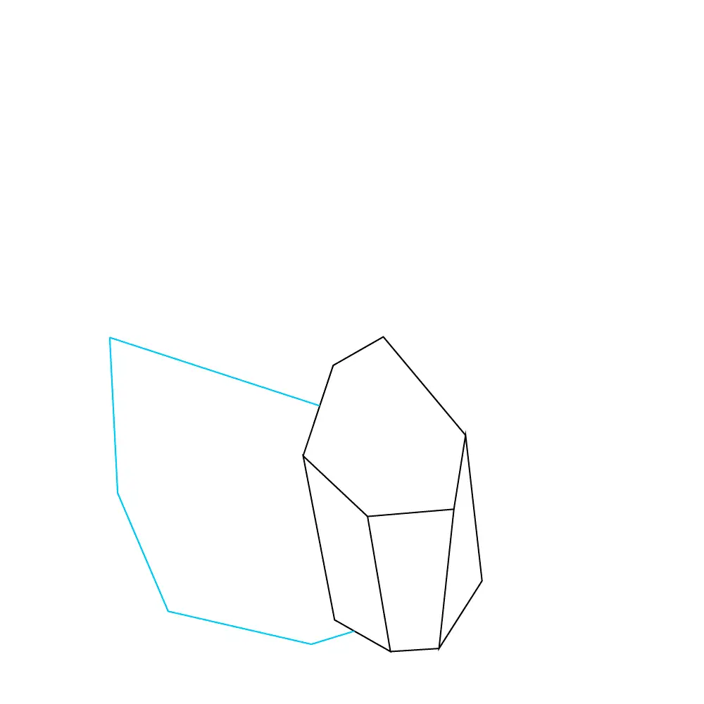 How to Draw Crystals Step by Step Step  3