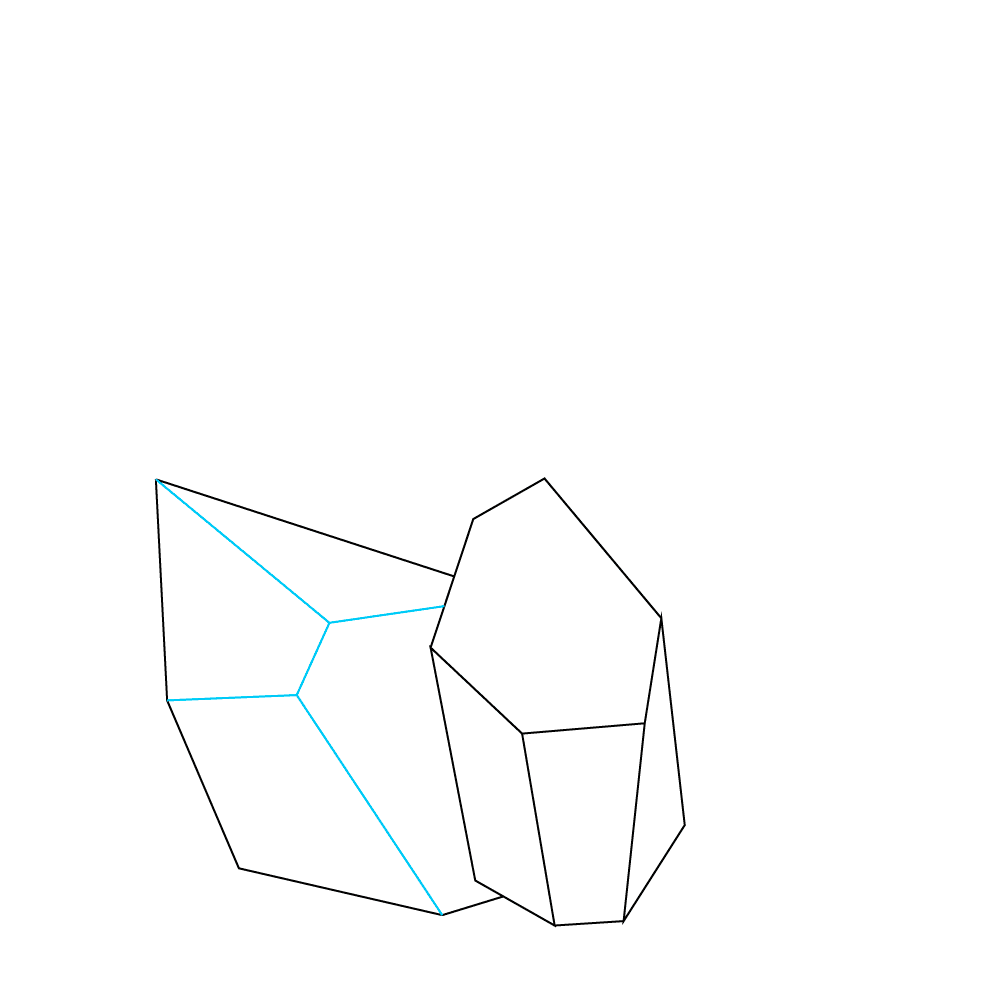 How to Draw Crystals Step by Step Step  4