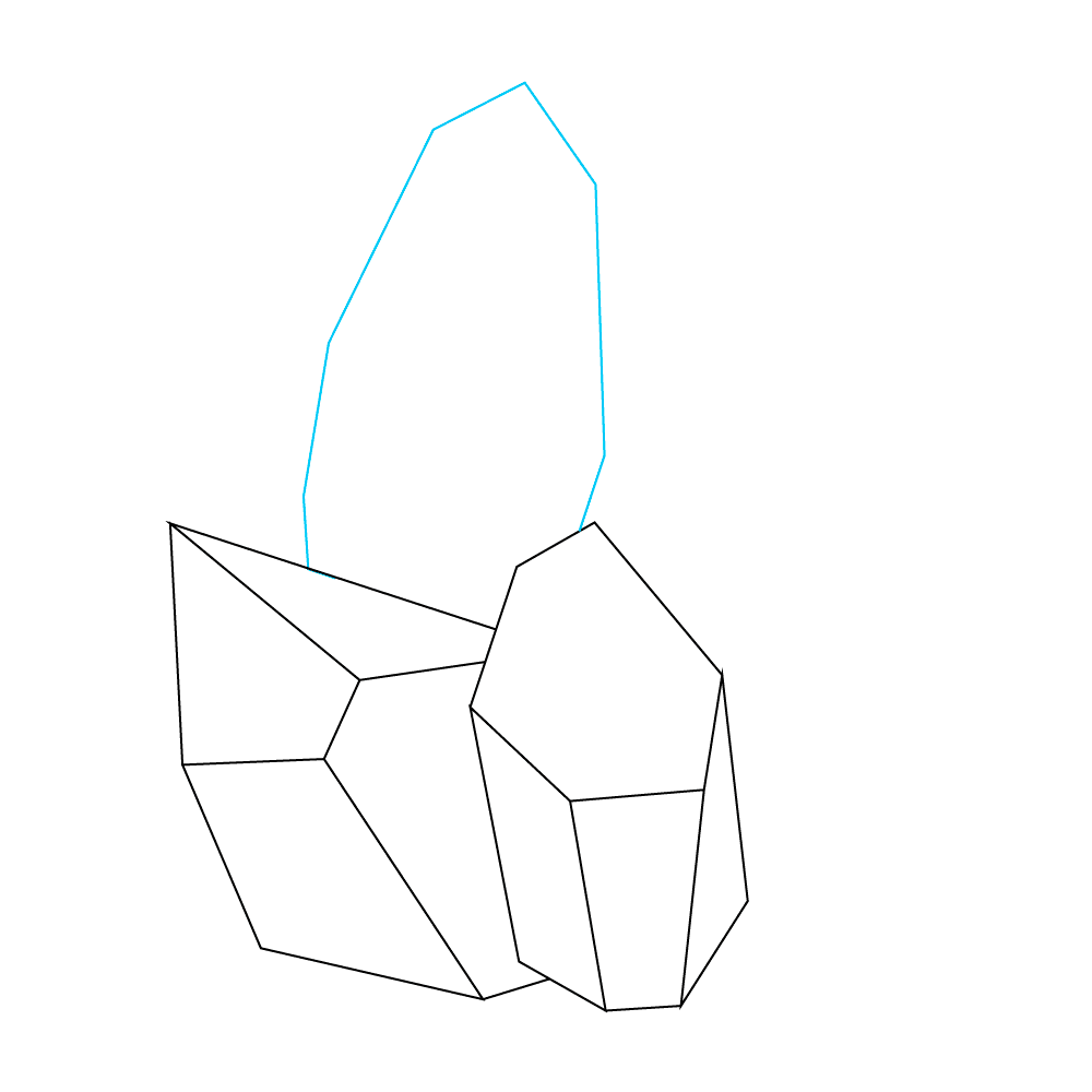 How to Draw Crystals Step by Step Step  5