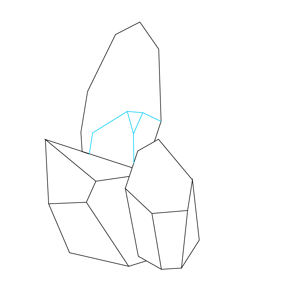 How to Draw Crystals Step by Step Step  6