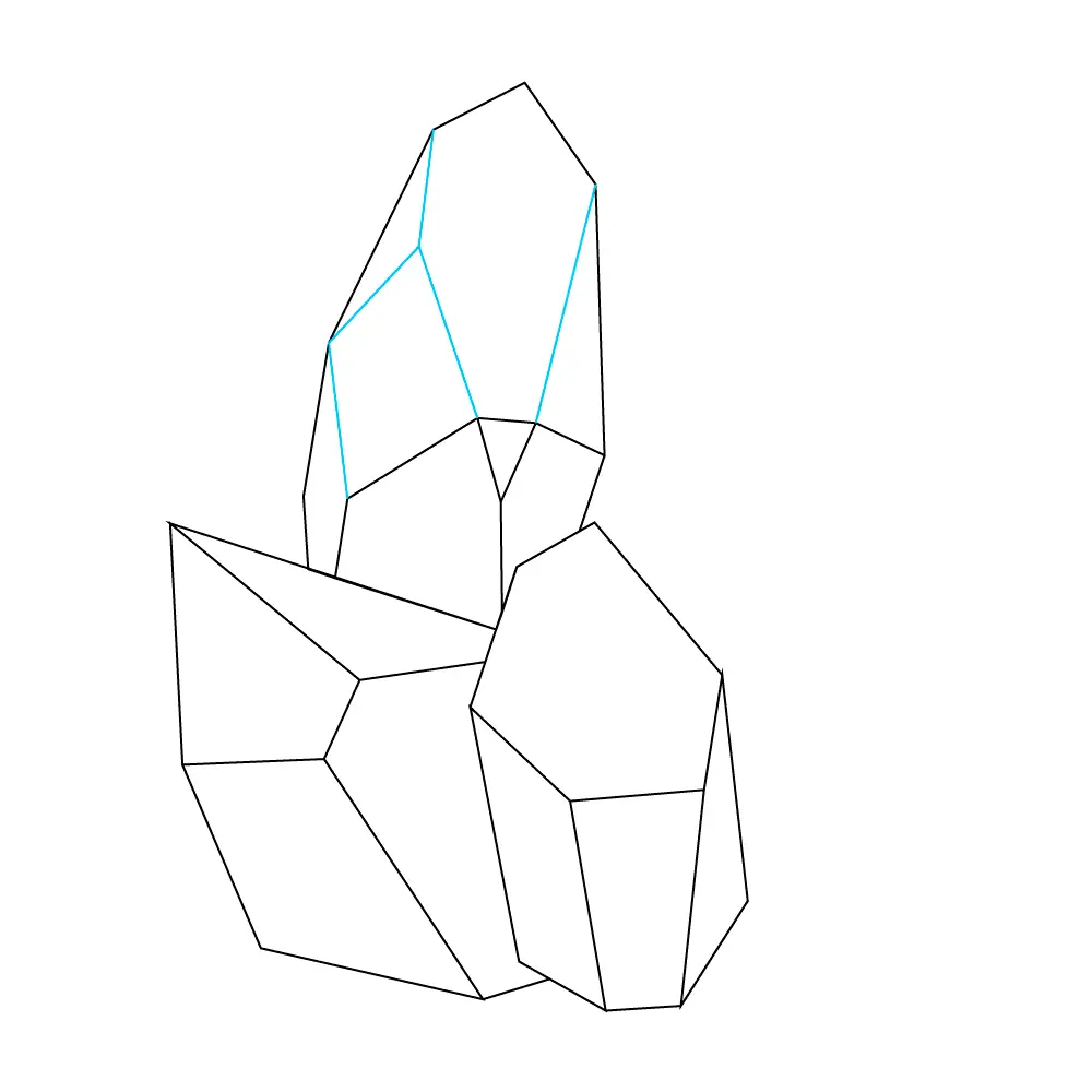 How to Draw Crystals Step by Step Step  7