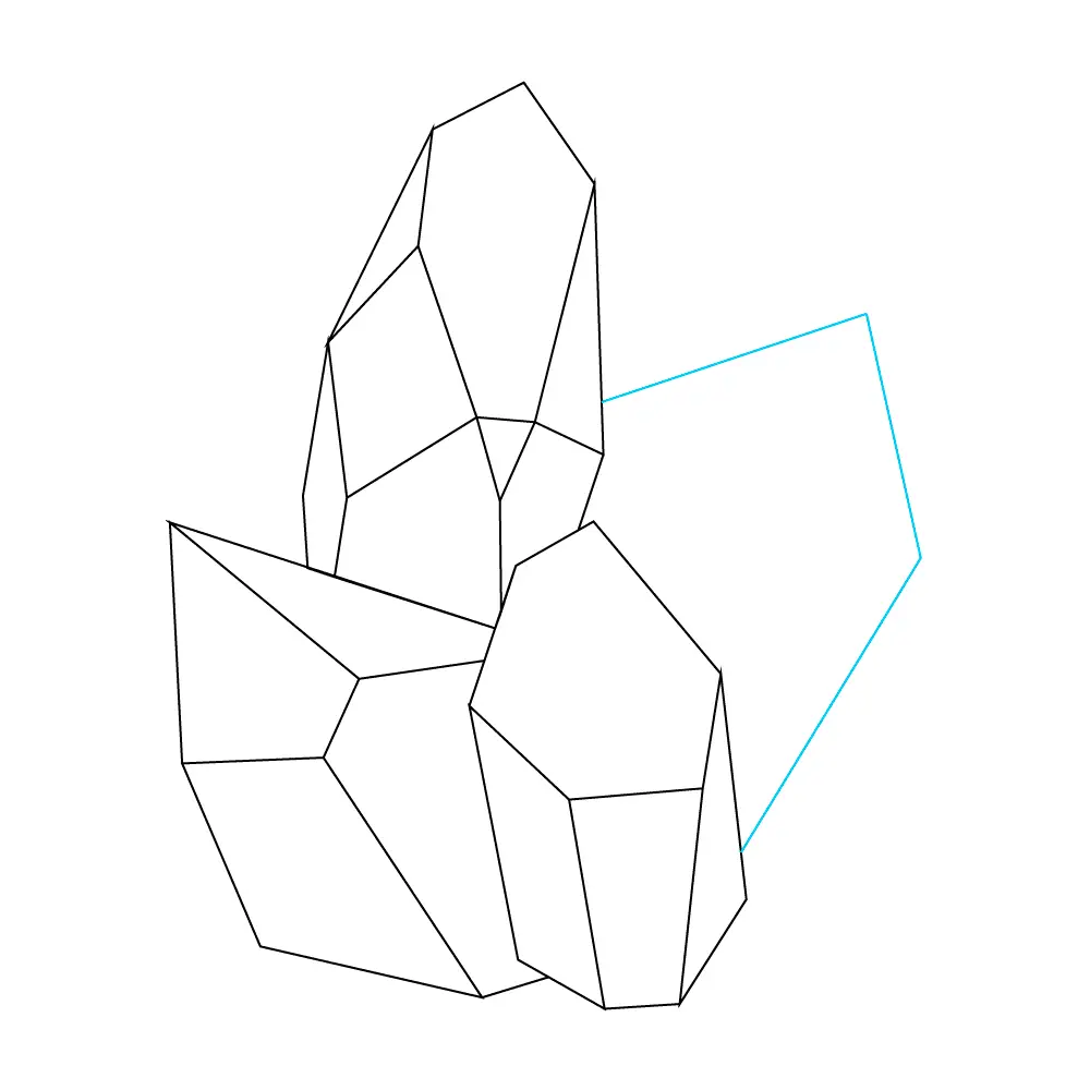 How to Draw Crystals Step by Step Step  8