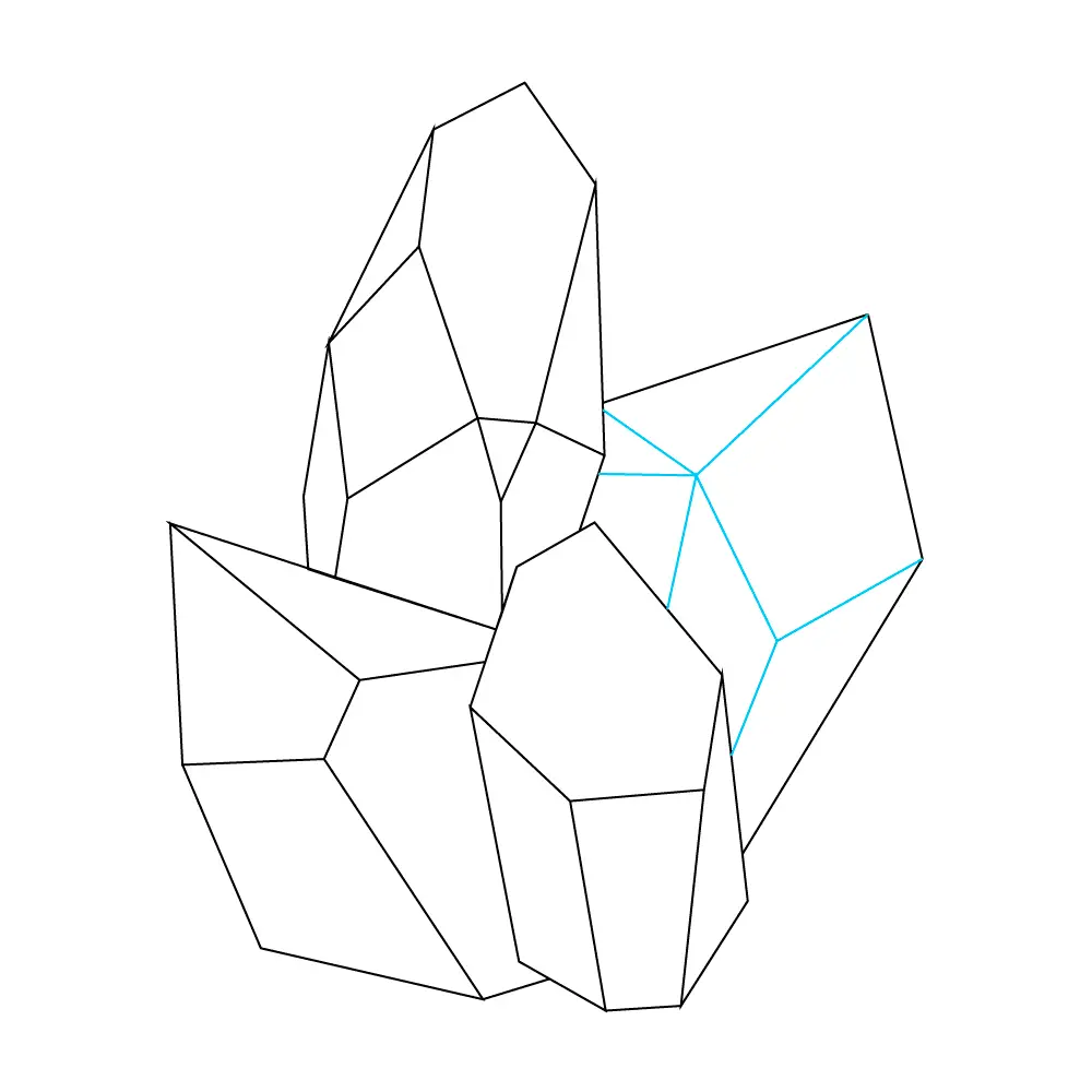 How to Draw Crystals Step by Step Step  9