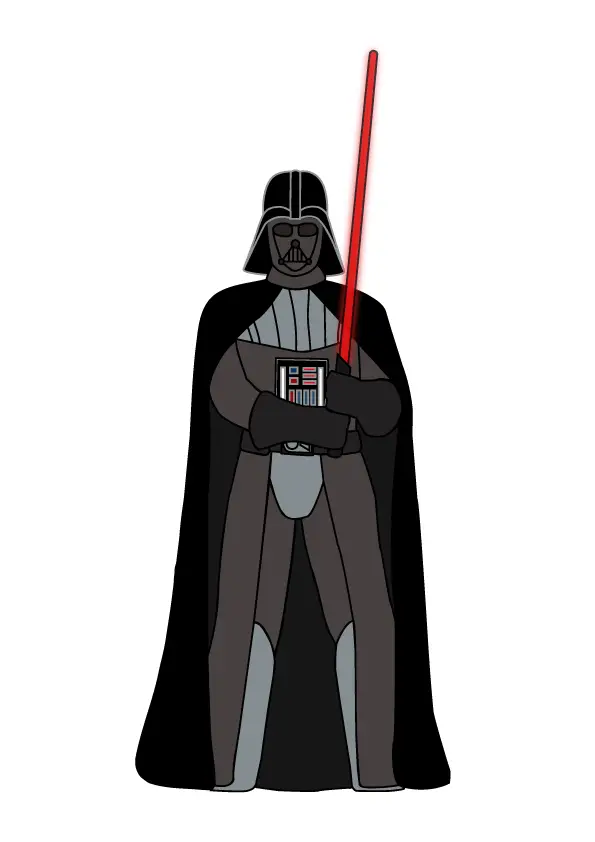 How to Draw Darth Vader Step by Step Printable