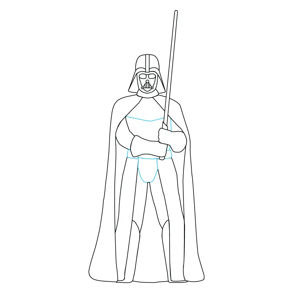How to Draw Darth Vader Step by Step Step  10