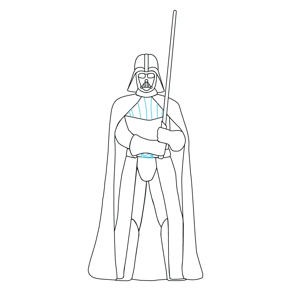 How to Draw Darth Vader Step by Step Step  11