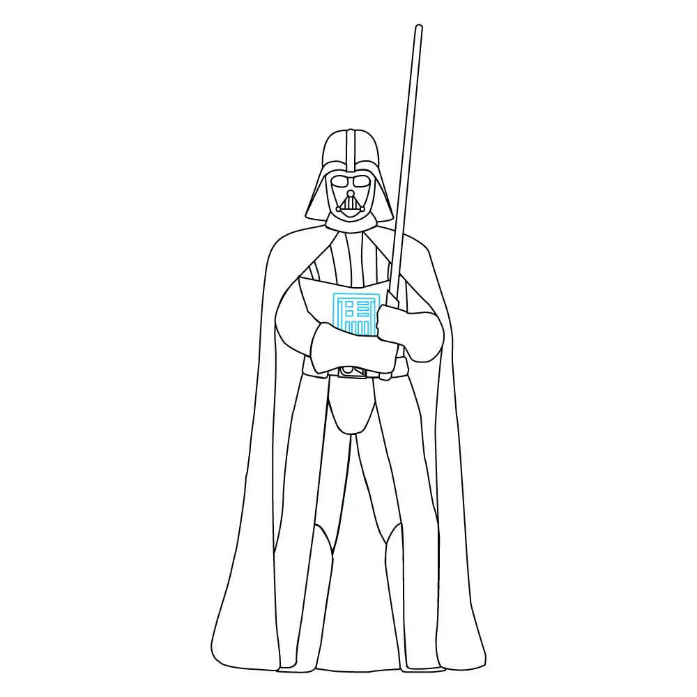 How to Draw Darth Vader Step by Step Step  12