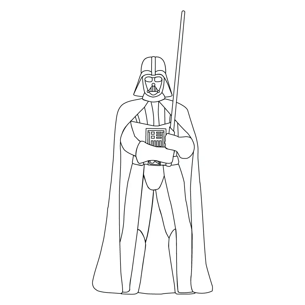 How to Draw Darth Vader Step by Step Step  13