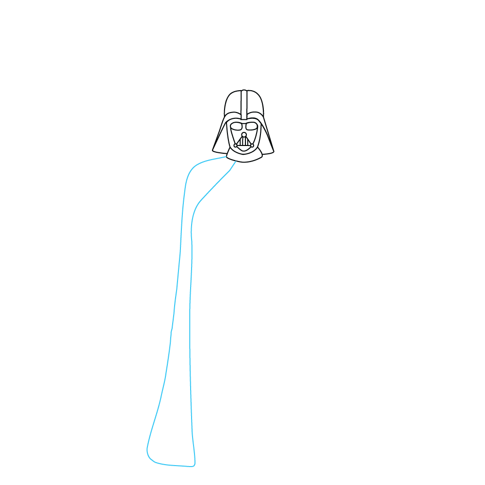 How to Draw Darth Vader Step by Step Step  4