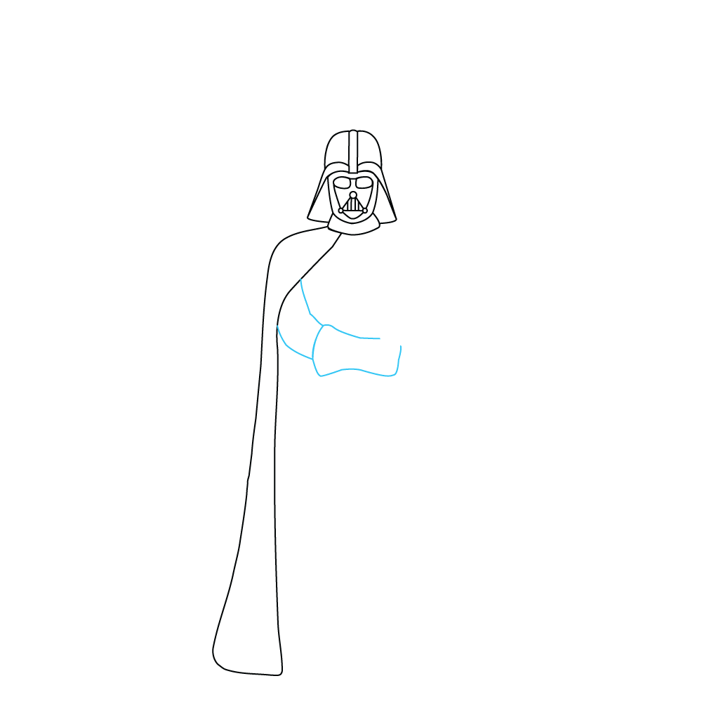 How to Draw Darth Vader Step by Step Step  5