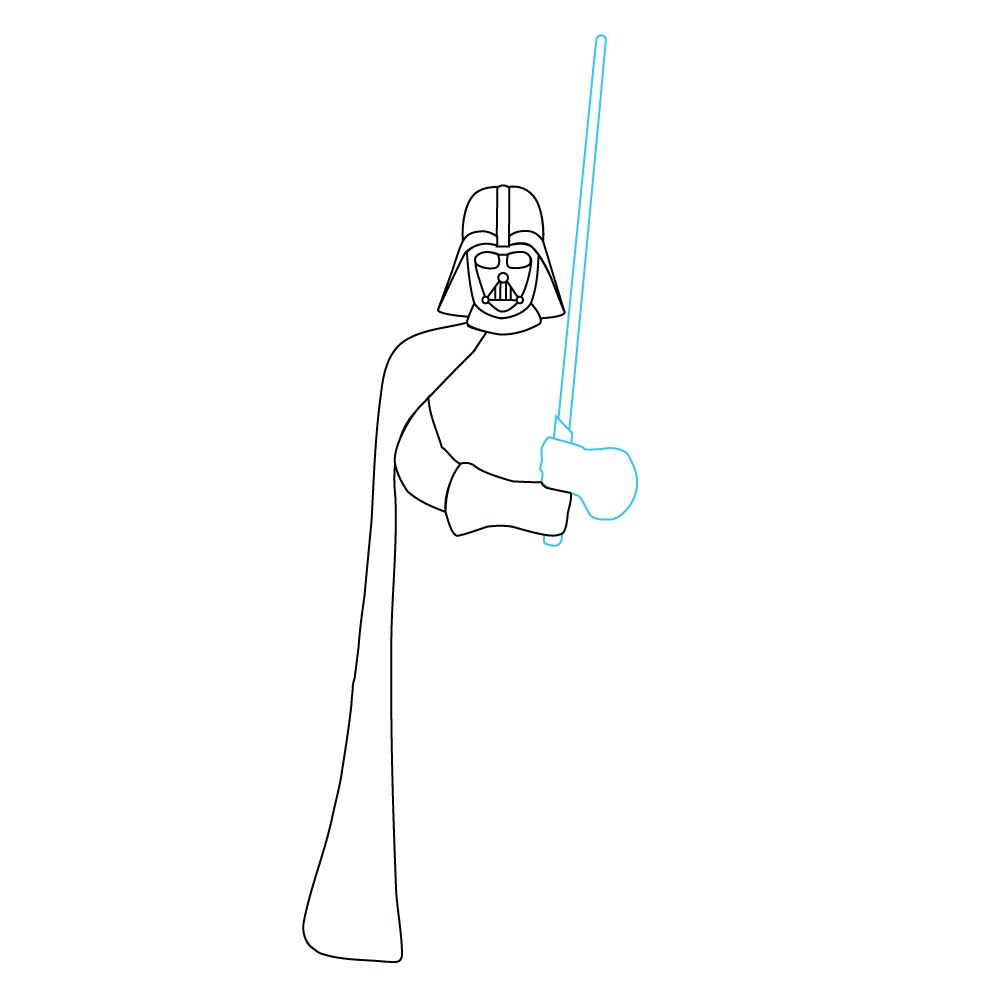 How to Draw Darth Vader Step by Step Step  6