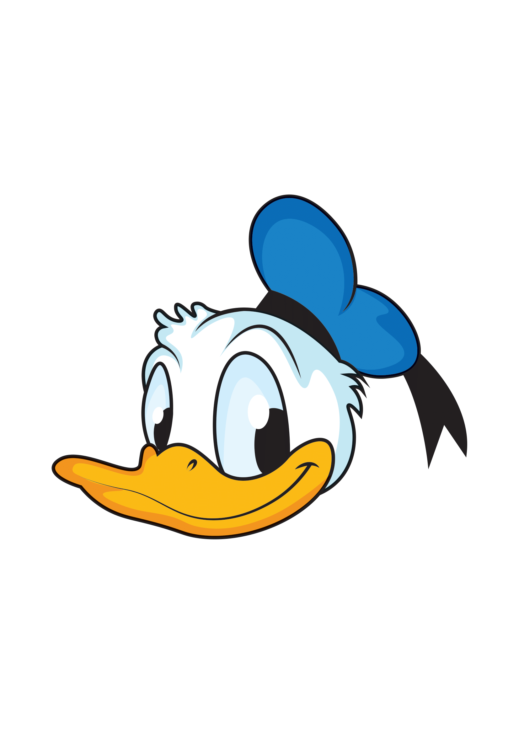 How to Draw Donald Duck Face Step by Step Printable