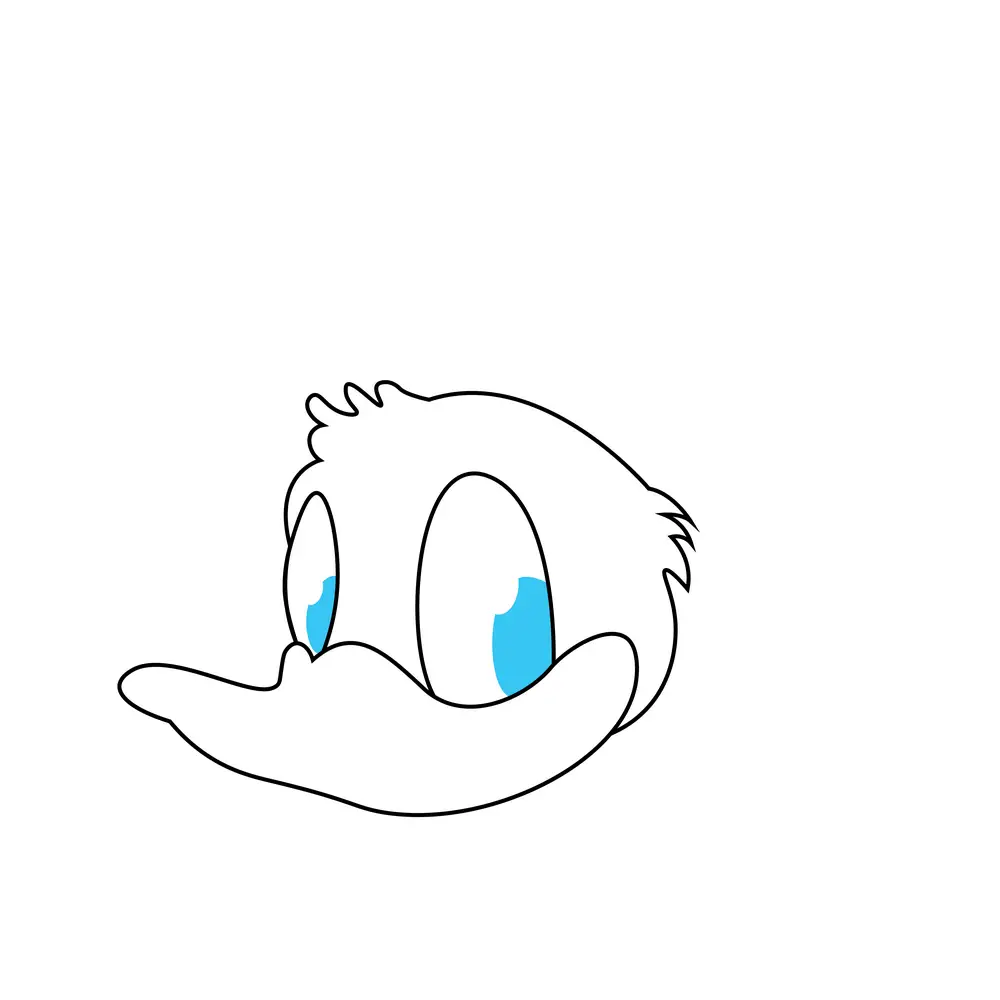 How to Draw Donald Duck Face Step by Step Step  5