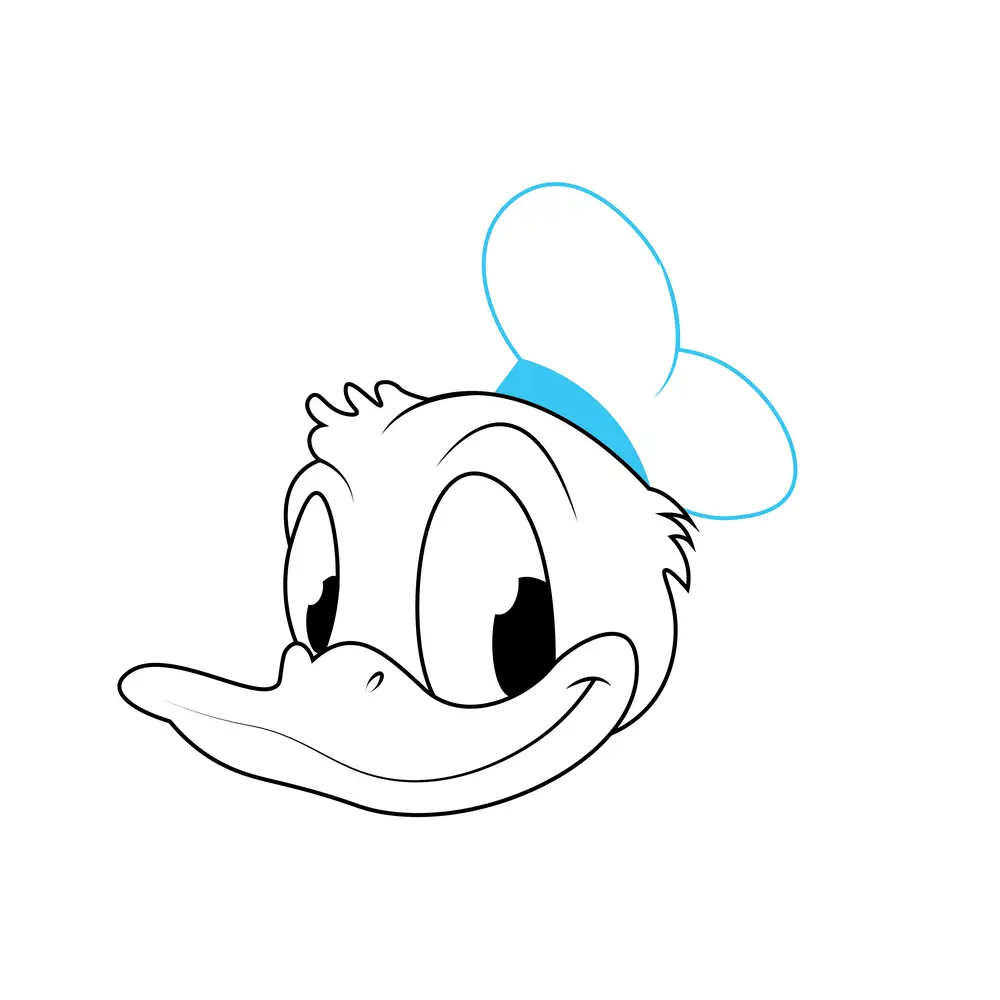 How to Draw Donald Duck Face Step by Step Step  7