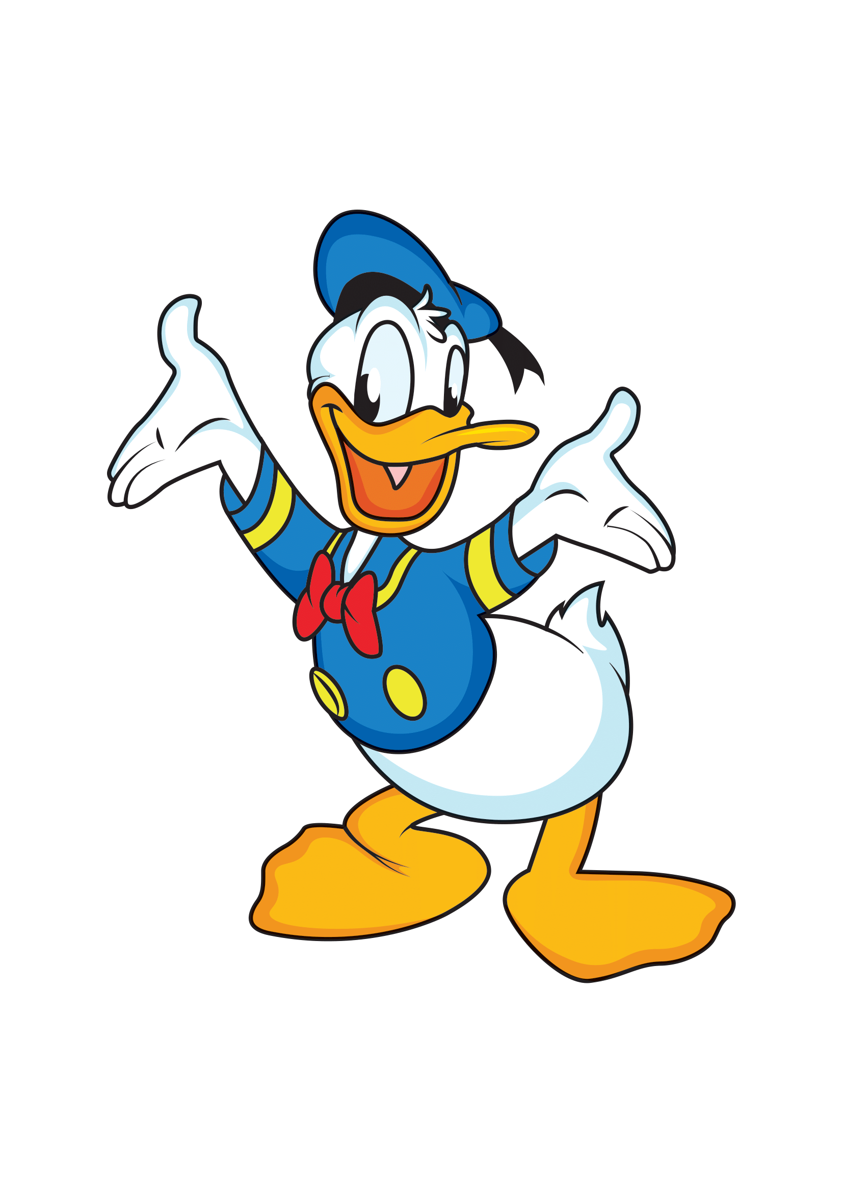 How to Draw Donald Duck Step by Step Printable