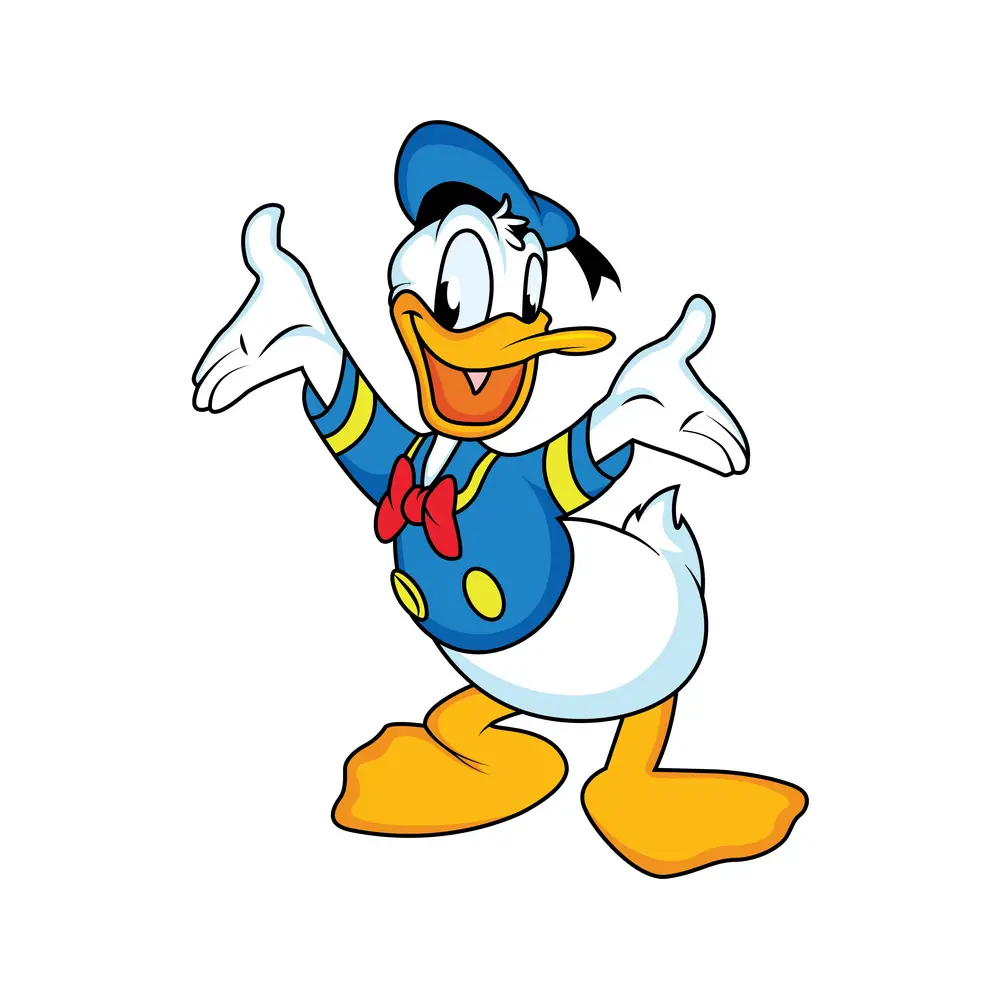 How To Draw Donald Duck Step By Step