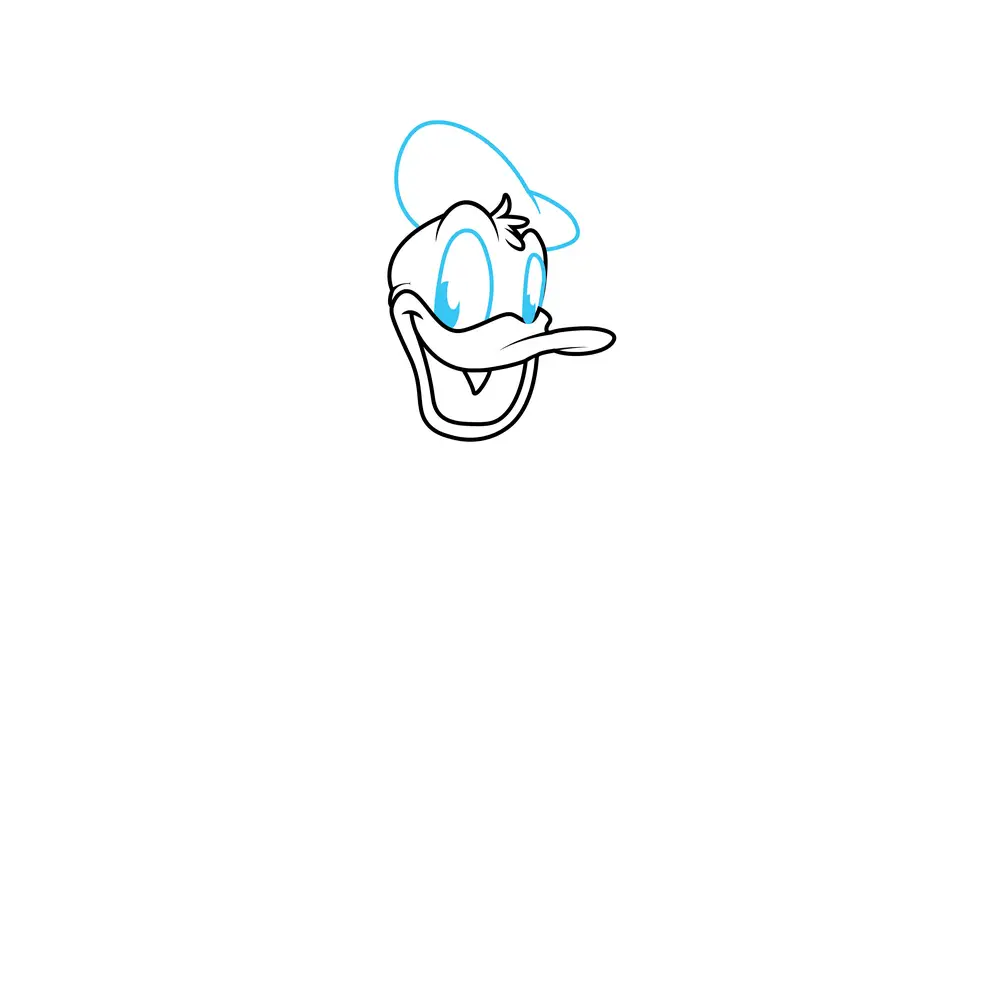 How to Draw Donald Duck Step by Step Step  3