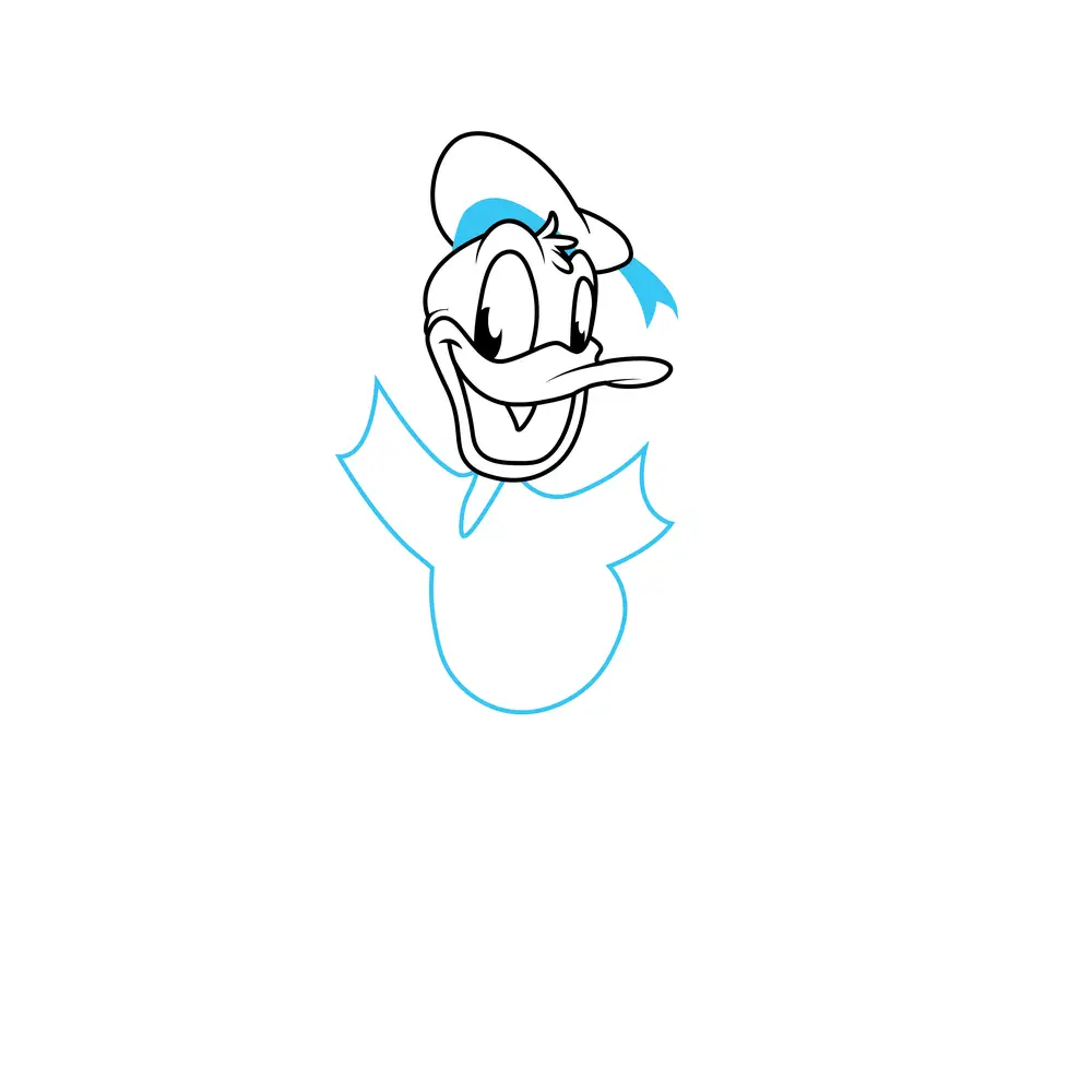 How to Draw Donald Duck Step by Step Step  4