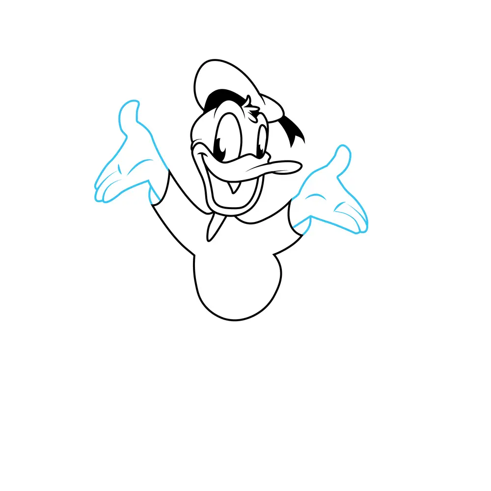How to Draw Donald Duck Step by Step Step  5