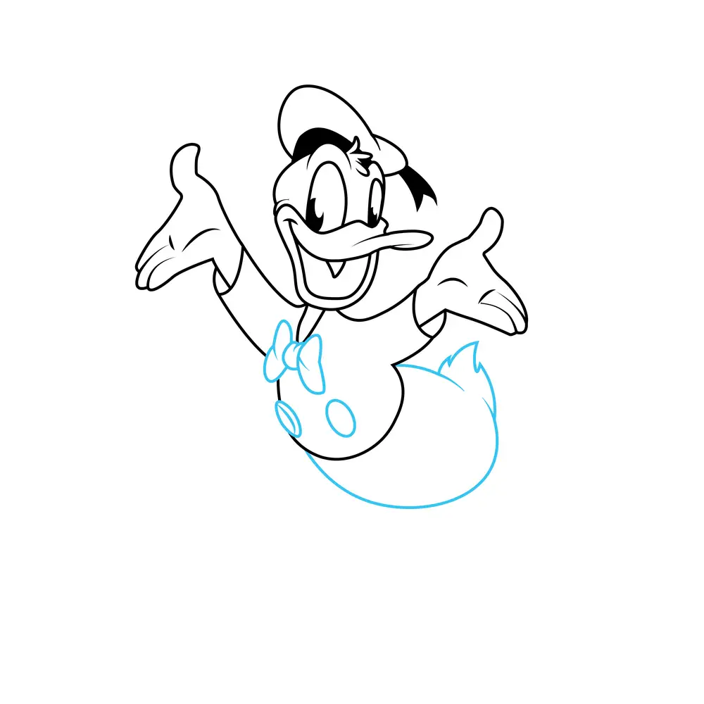 How to Draw Donald Duck Step by Step Step  6