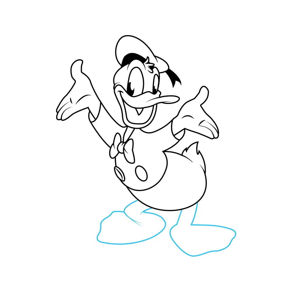 How to Draw Donald Duck Step by Step Step  7