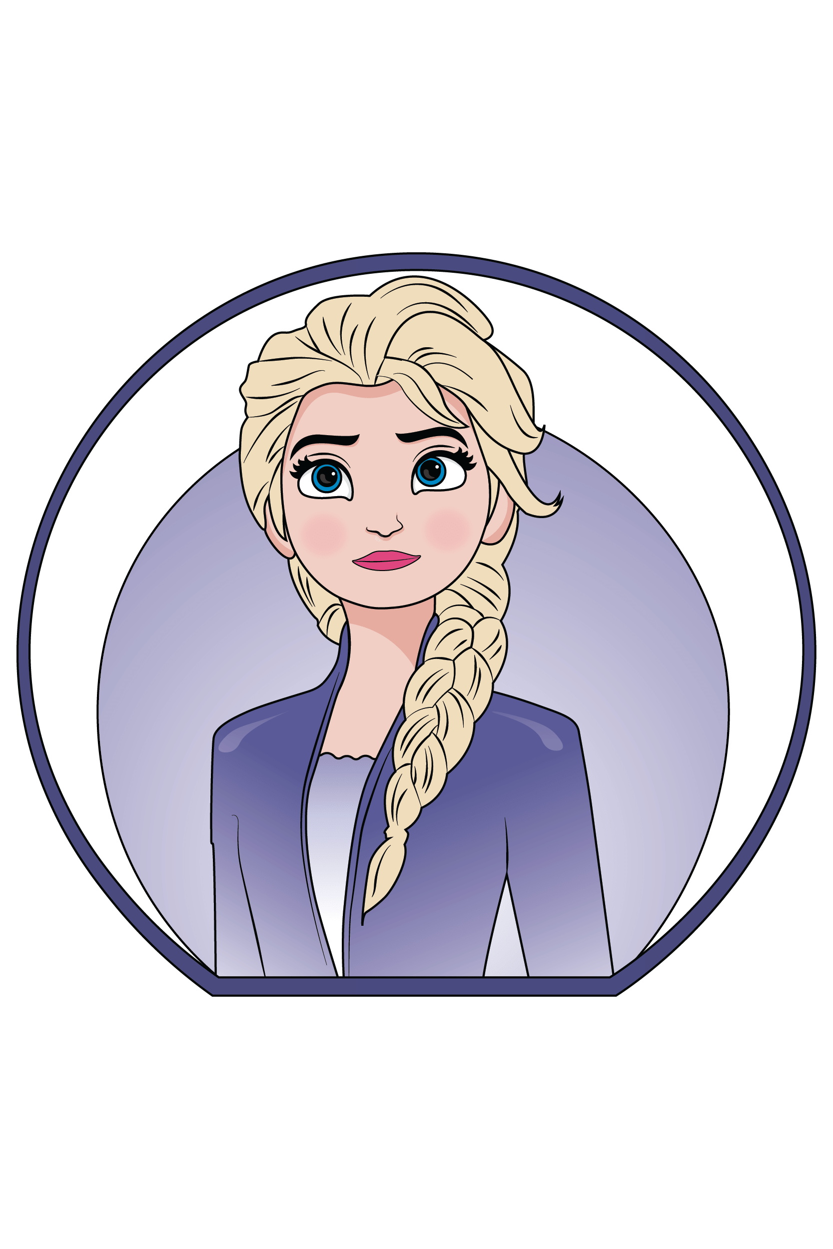 How to Draw Elsa Step by Step Printable Dotted