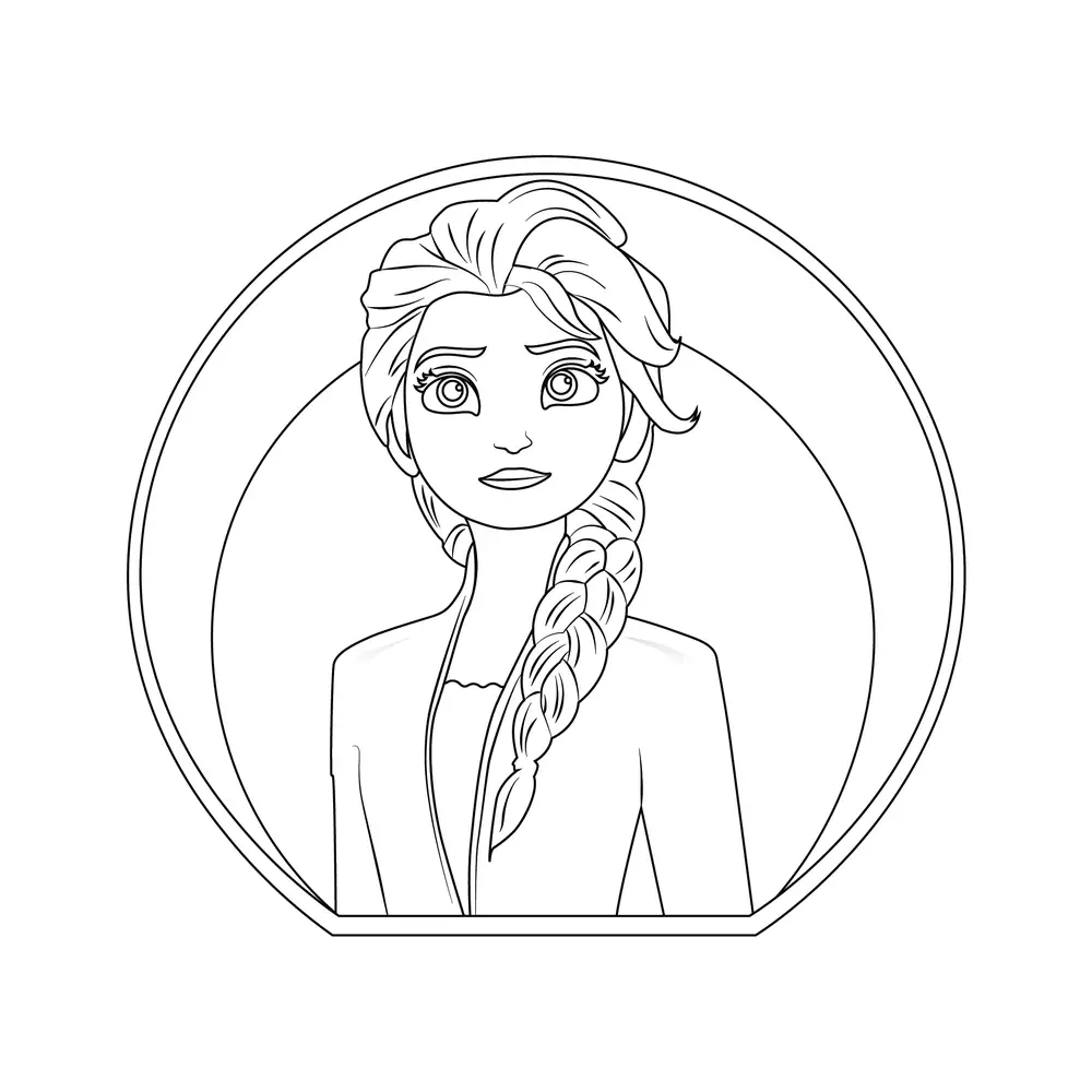 How to Draw Elsa Step by Step Step  10