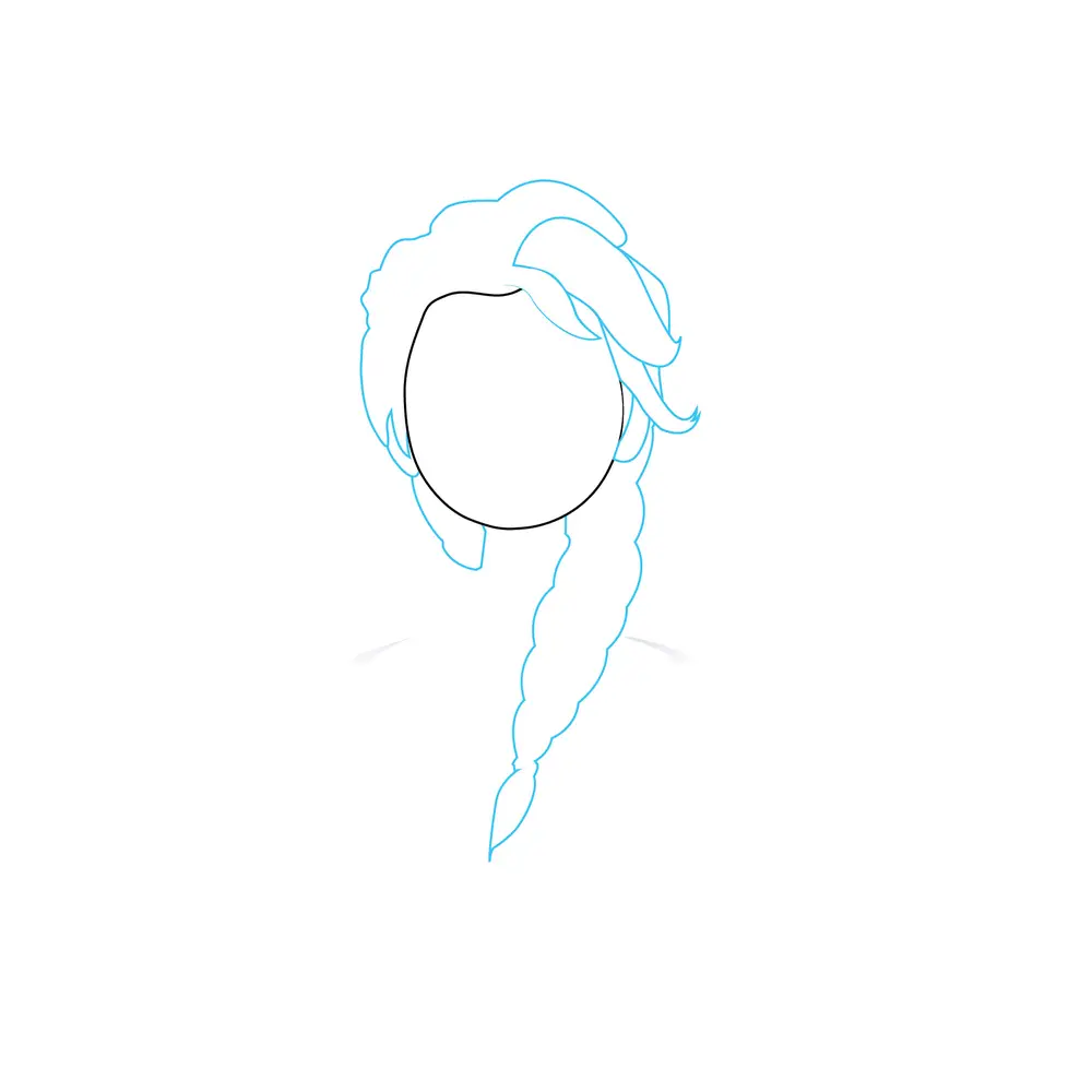 How to Draw Elsa Step by Step Step  2