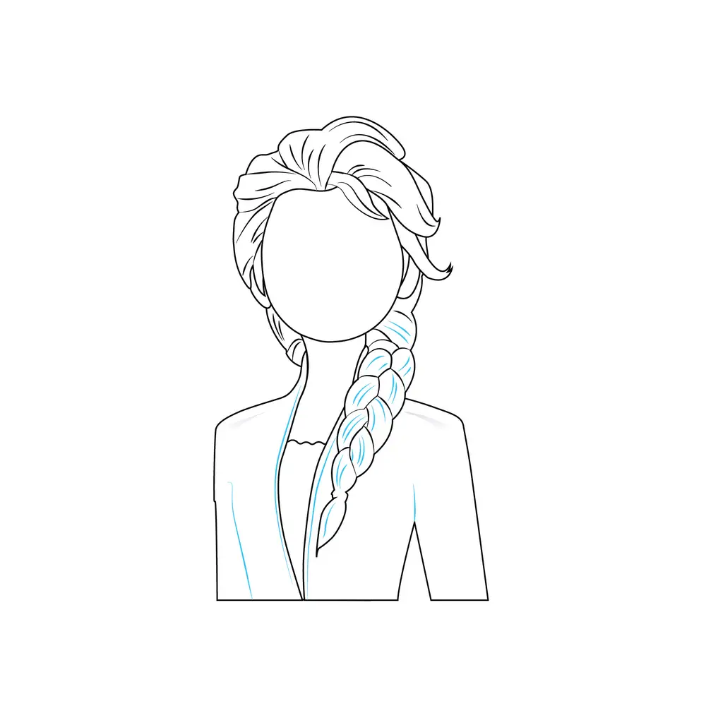 How to Draw Elsa Step by Step Step  5