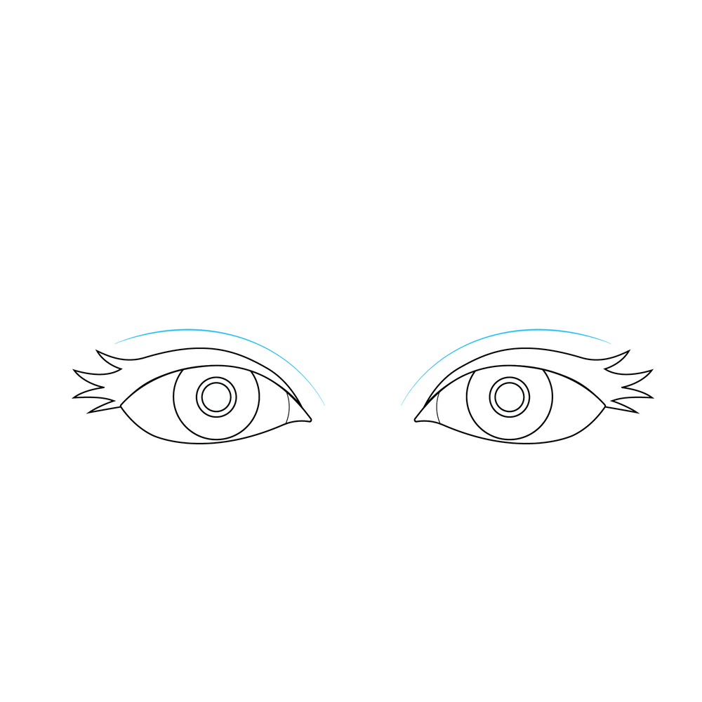 How to Draw Eyes Step by Step Step  7