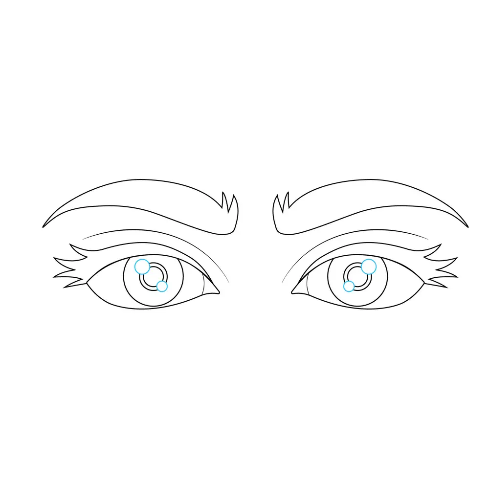 How to Draw Eyes Step by Step Step  9