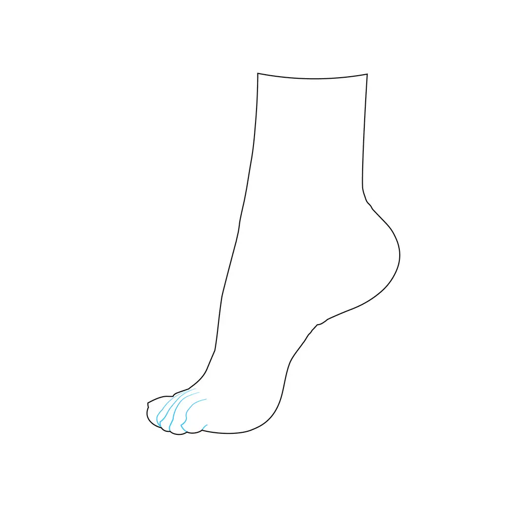 How to Draw A Feet Step by Step Step  3