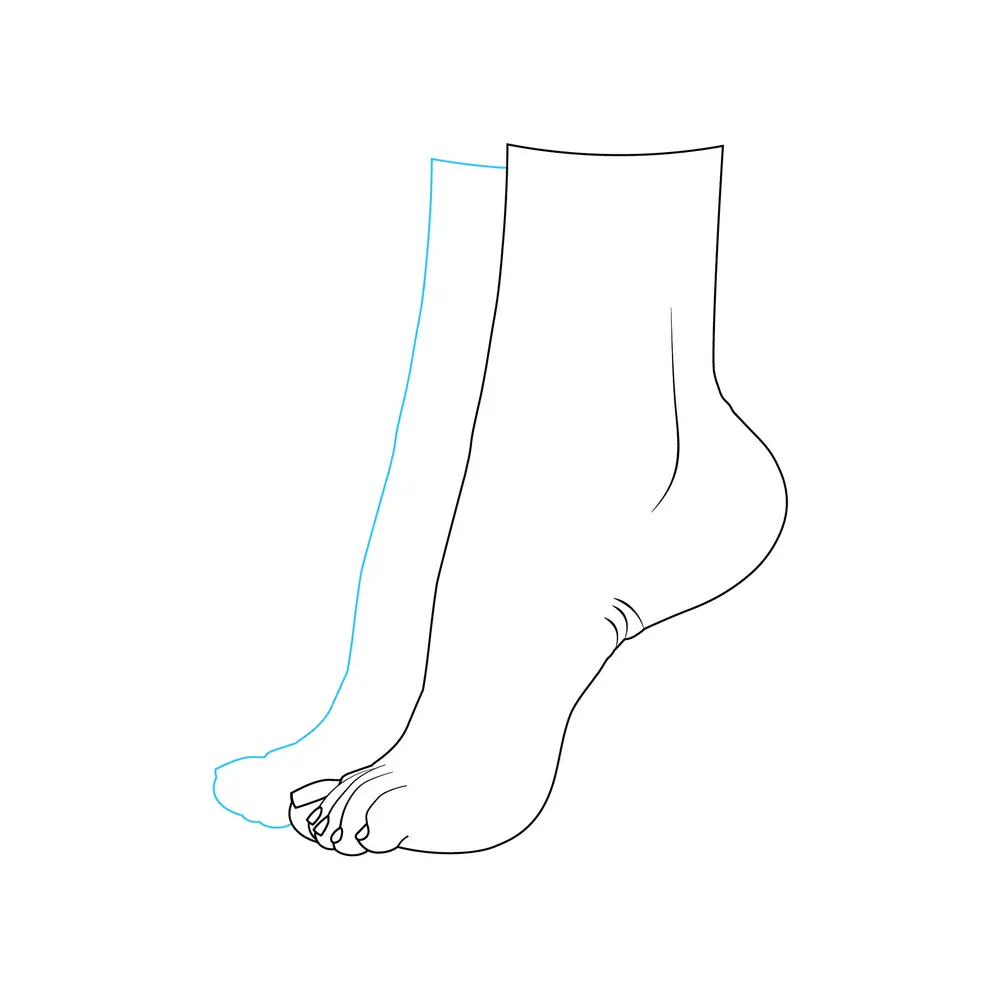 How to Draw A Feet Step by Step Step  6