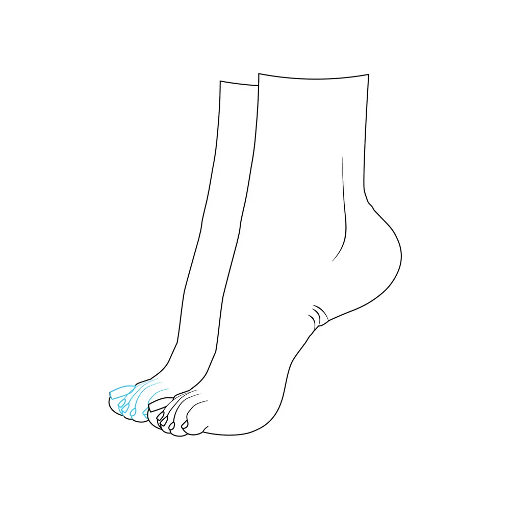 How to Draw A Feet Step by Step Step  7