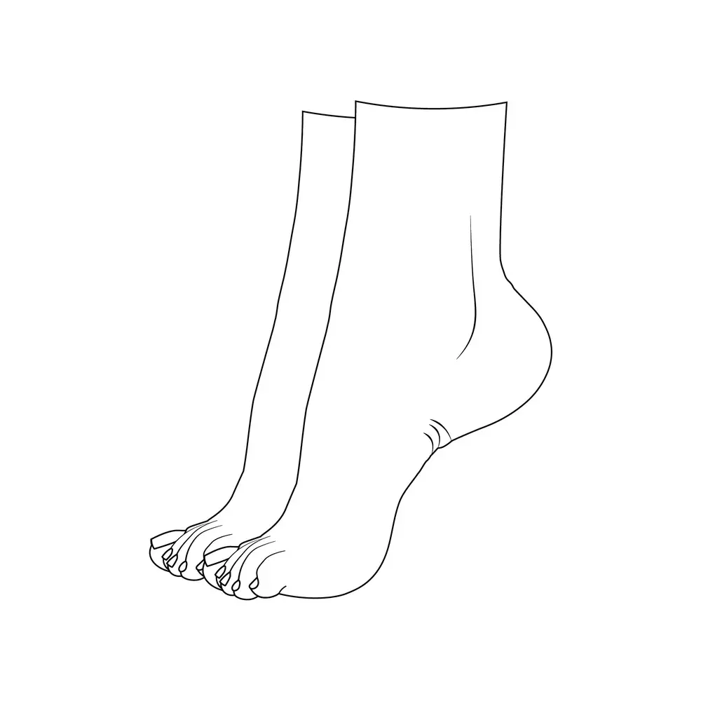 How to Draw A Feet Step by Step Step  8