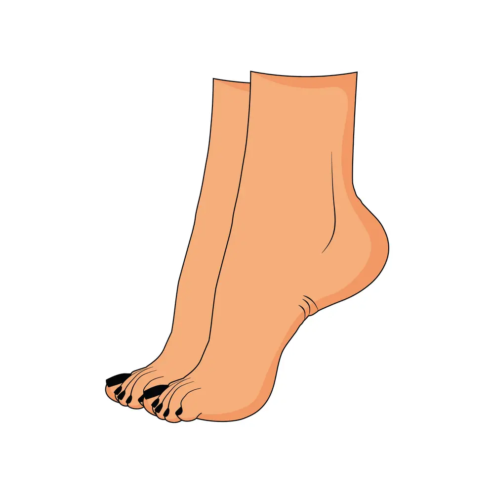 How to Draw A Feet Step by Step Step  9