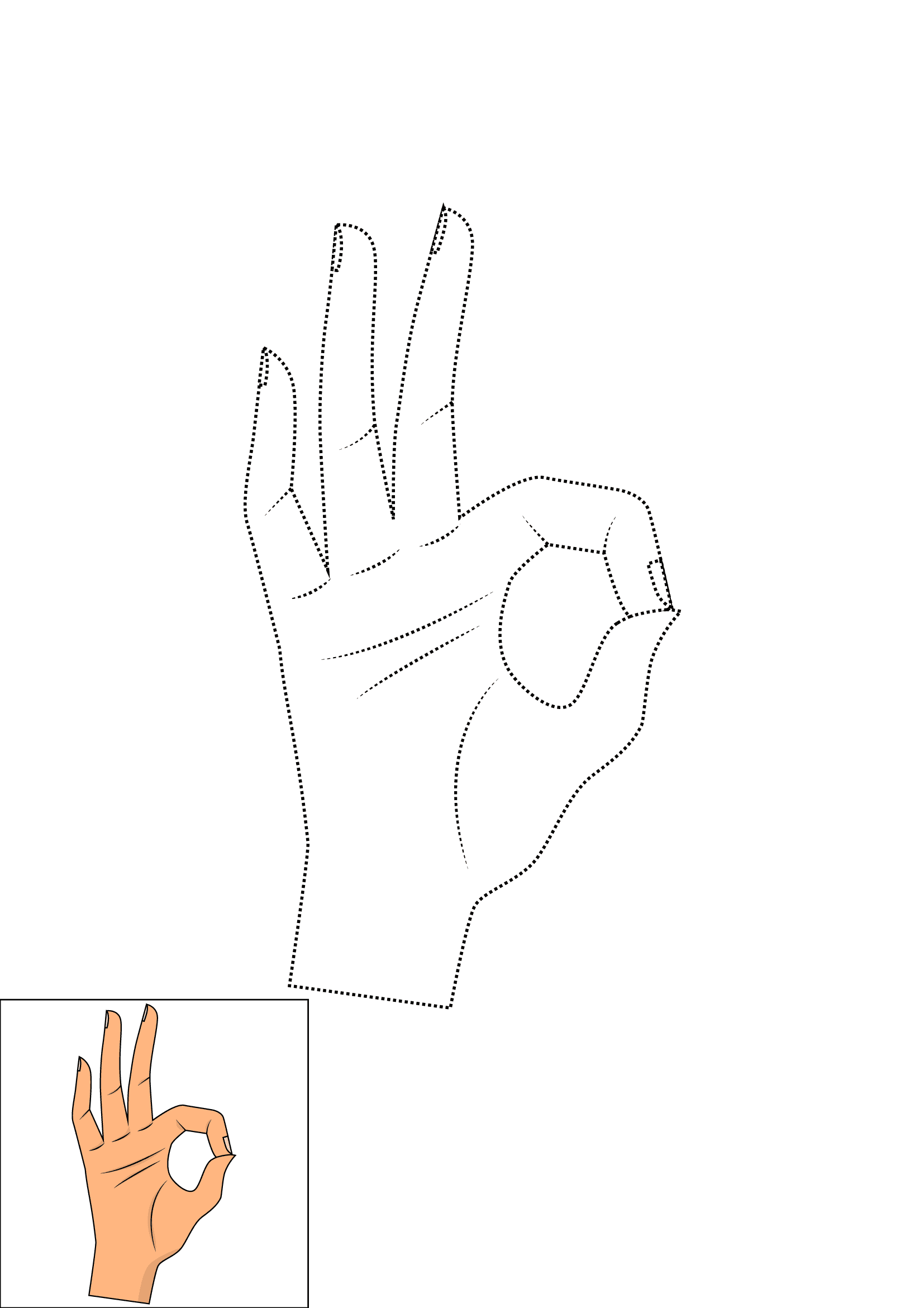 How to Draw Fingers Step by Step Printable Dotted
